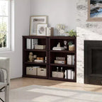 Libreria a 3 Ripiani Stile Rustico, Scaffale in Legno Aperto da 79.7 cm, Scaffale da Esposizione, Libreria da Terra per Casa Ufficio, Soggiorno