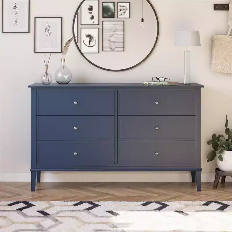 GDFStudio Hartwell 6 Drawer Bedroom Dresser with Metal Slides