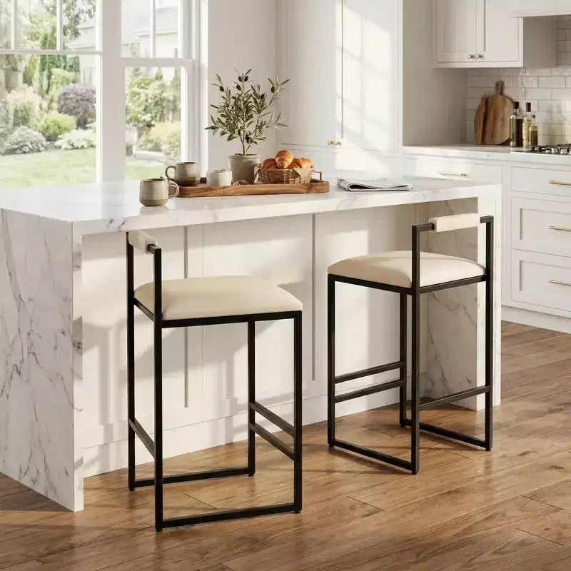 Set di 2 sgabelli da bar altezza bancone, altezza seduta 63 cm