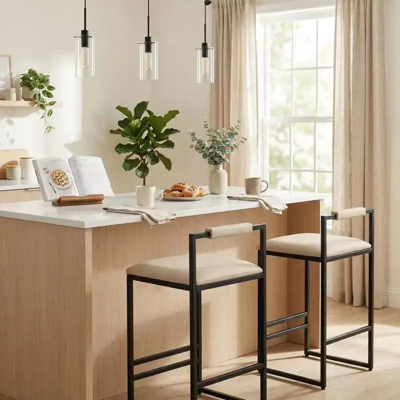 Set di 2 sgabelli da bar altezza bancone, altezza seduta 63 cm