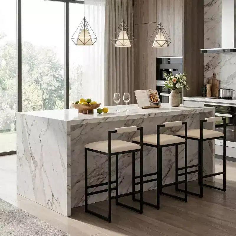 Set di 2 sgabelli da bar altezza bancone, altezza seduta 63 cm