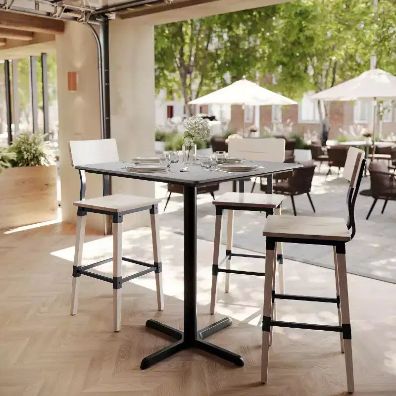 Tavolo a Altezza Bar con Tecnologia HPL TopGuard e Superficie del Piano Resistente