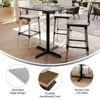 Tavolo a Altezza Bar con Tecnologia HPL TopGuard e Superficie del Piano Resistente