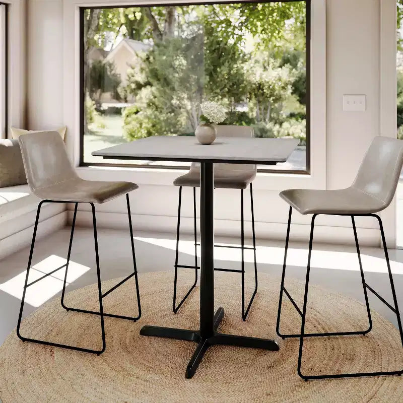 Tavolo a Altezza Bar con Tecnologia HPL TopGuard e Superficie del Piano Resistente