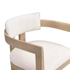 Set di 2 sgabelli da bar da 26" imbottiti in legno di caucciù, altezza bancone, frassino chiaro