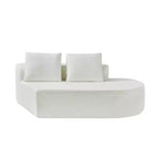 Divano angolare curvo moderno da 116" con spugna ad alta densità e 4 cuscini, beige